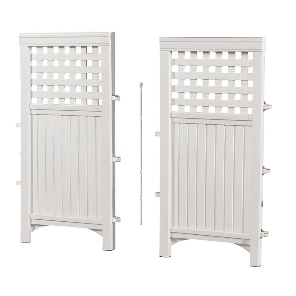 White 4 Panel Gated Fence 5 Pack T263