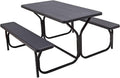 All Weather Metal Base Picnic Table Bench Set H3298