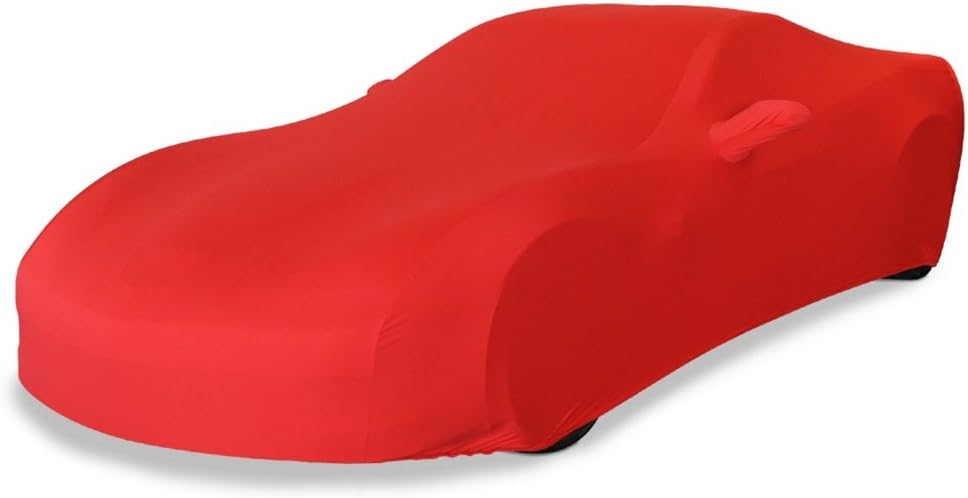 Dark Red Stretch Satin Indoor Car Cover Z7041