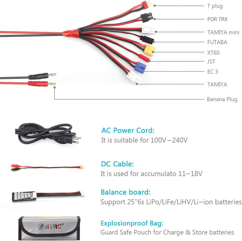 150W 10A 1-6S AC/DC LiPo Battery Balance Charger J9029