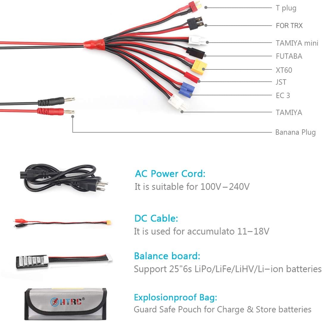 150W 10A 1-6S AC/DC LiPo Battery Balance Charger J9029