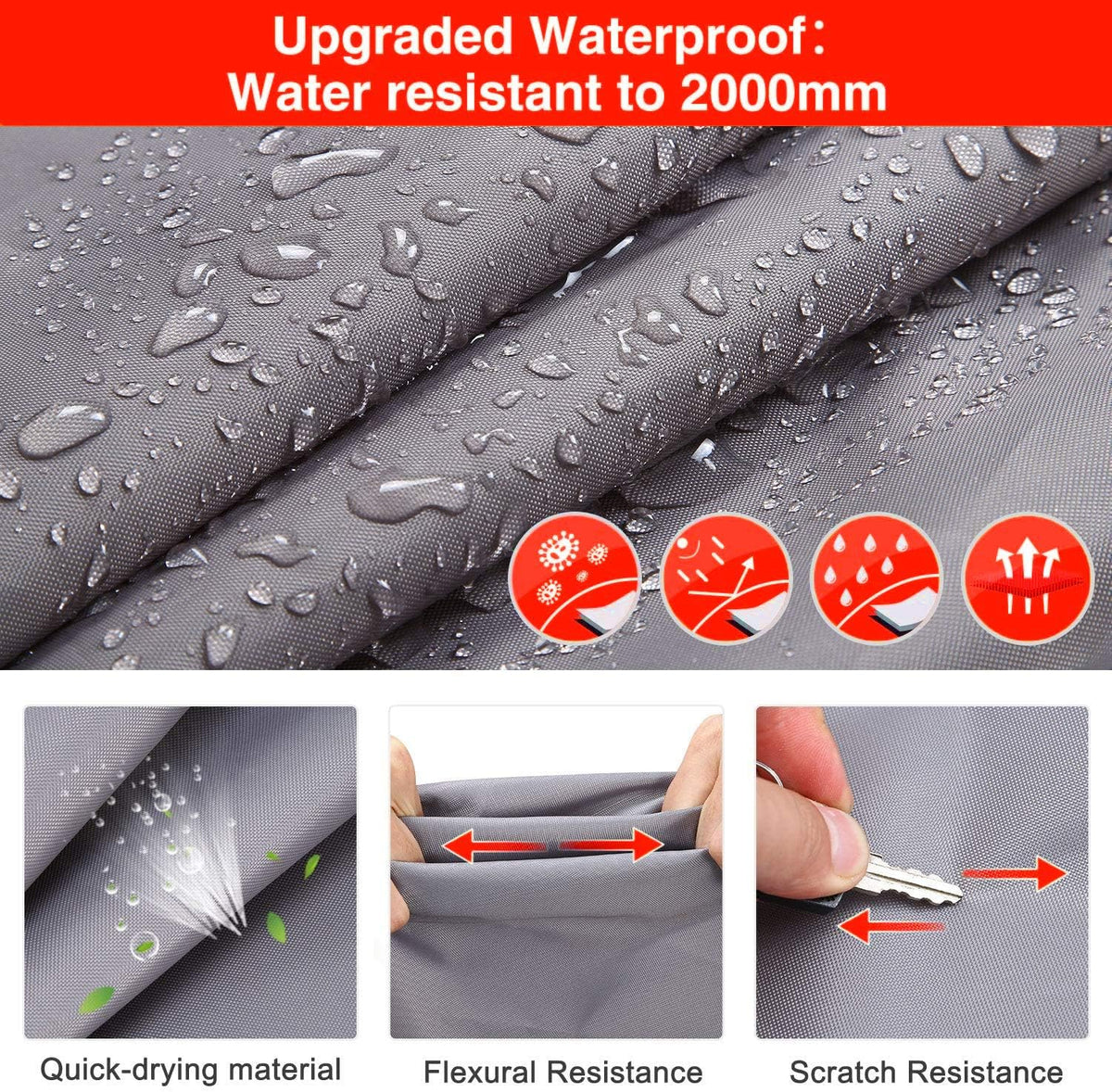 Waterproof Windproof 420D Heavy Duty Polyester Oxford RV Trailer Cover S2740