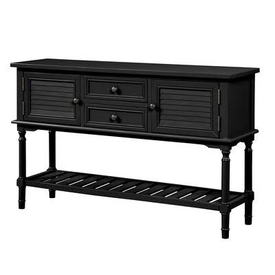 47'' Black Console Table with 2 Drawers M13192