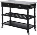 3-Tier Stainless Steel Kitchen Cart with Drawers H816