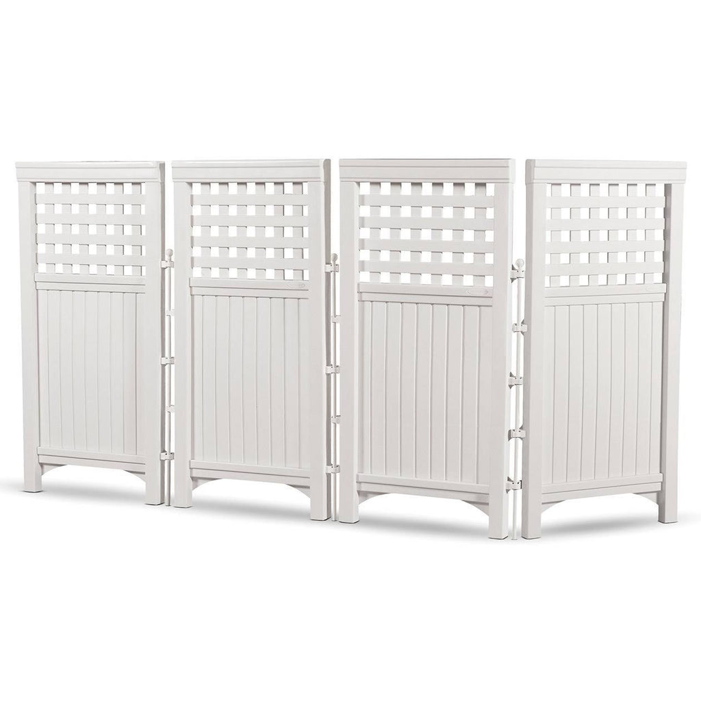 White 4 Panel Gated Fence 5 Pack T263