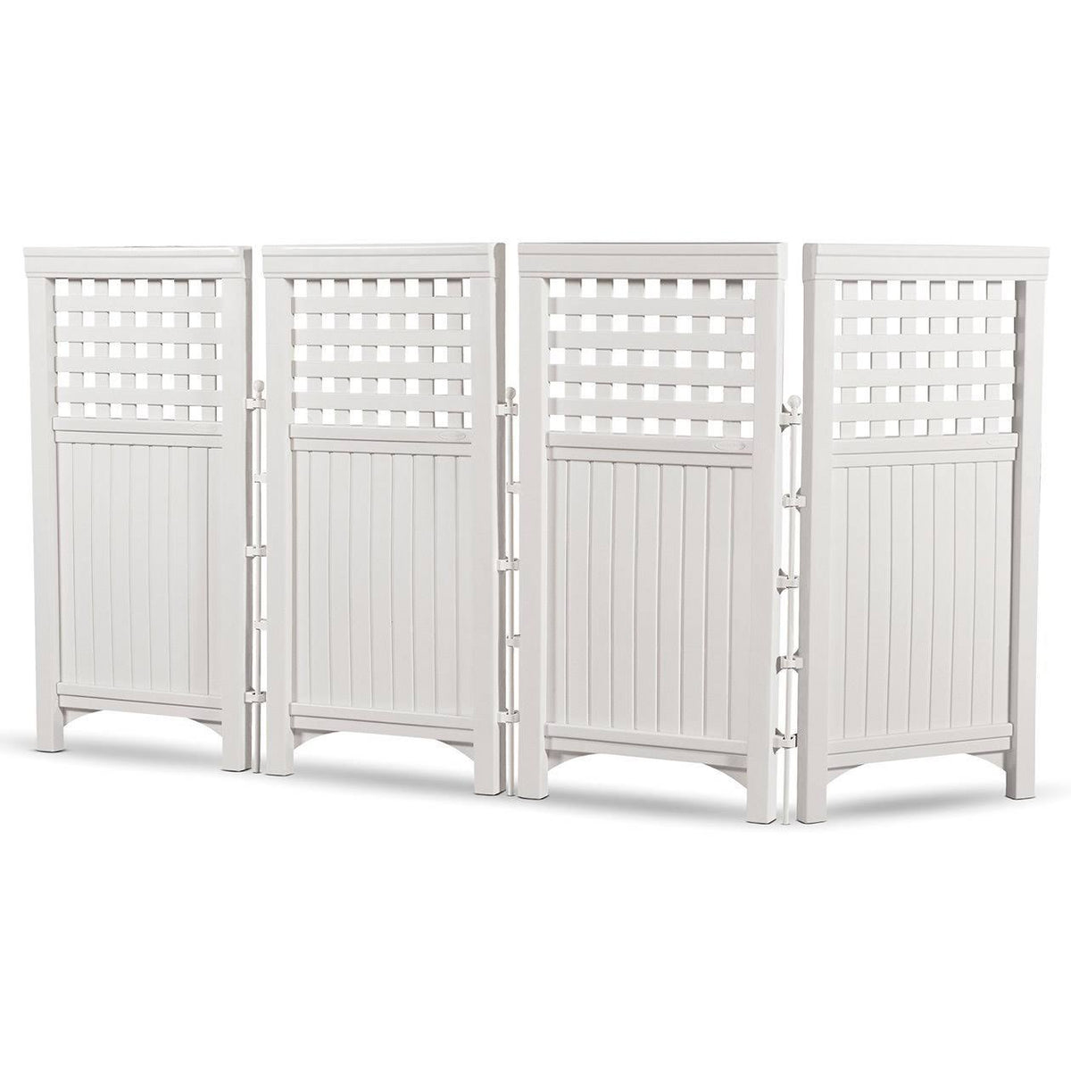 White 4 Panel Gated Fence 5 Pack T263
