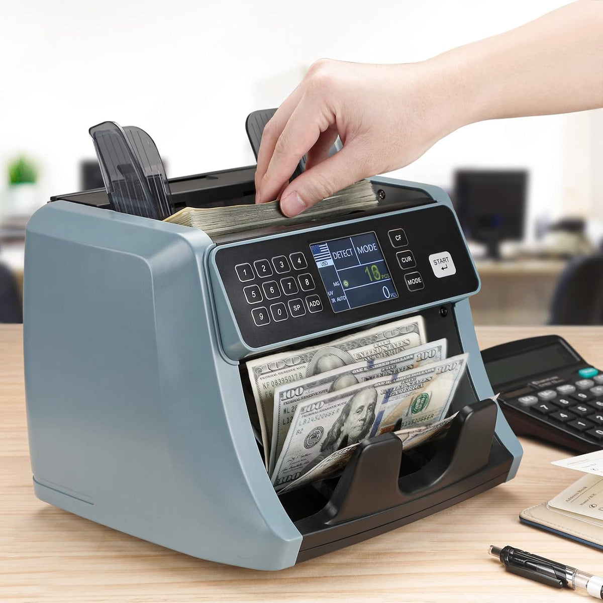Money Counter Machine with UV/IR/MG/DD Detection H896