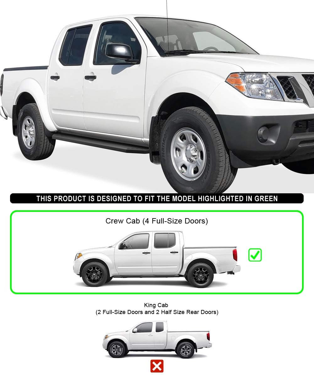 6-inch Black Aluminum Running Boards Side Steps H272046