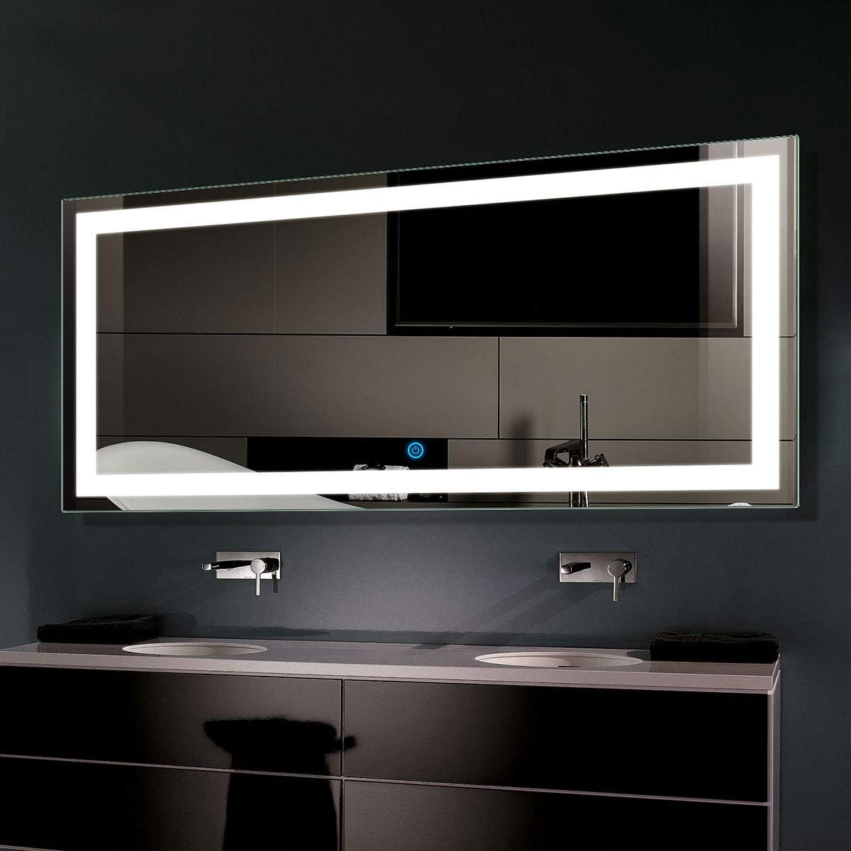 70 x 32 in Dimmable LED Anti-Fog Bathroom Mirror Y410728