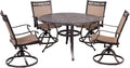 5 Piece Aluminum Patio Dining Set with 48 inch Round Table R102505