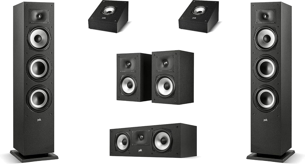 Pair of Midnight Black Bookshelf or Surround Speakers V120234