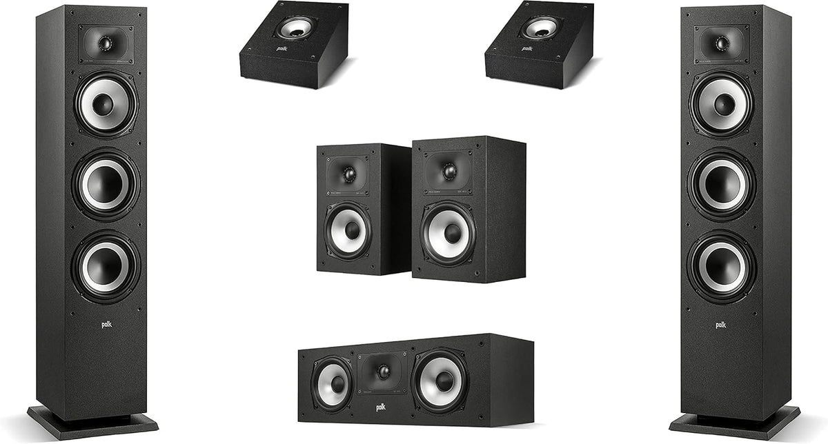 Pair of Midnight Black Bookshelf or Surround Speakers V120234