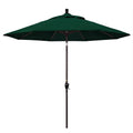 9 ft. Aluminum Push Tilt Patio Umbrella in Hunter Green Olefin S961
