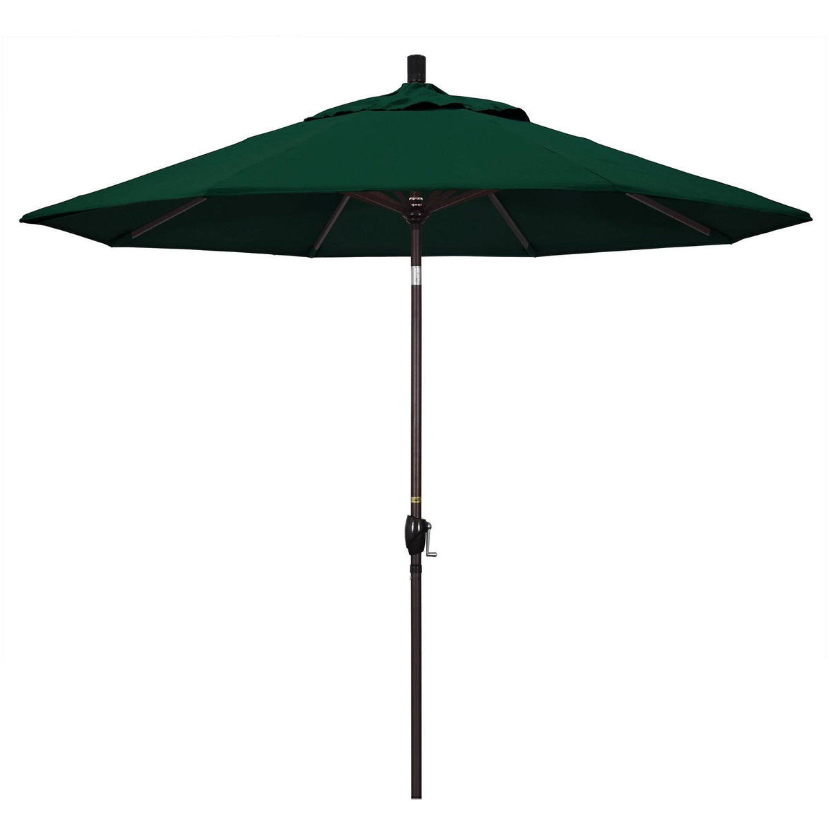 9 ft. Aluminum Push Tilt Patio Umbrella in Hunter Green Olefin S961