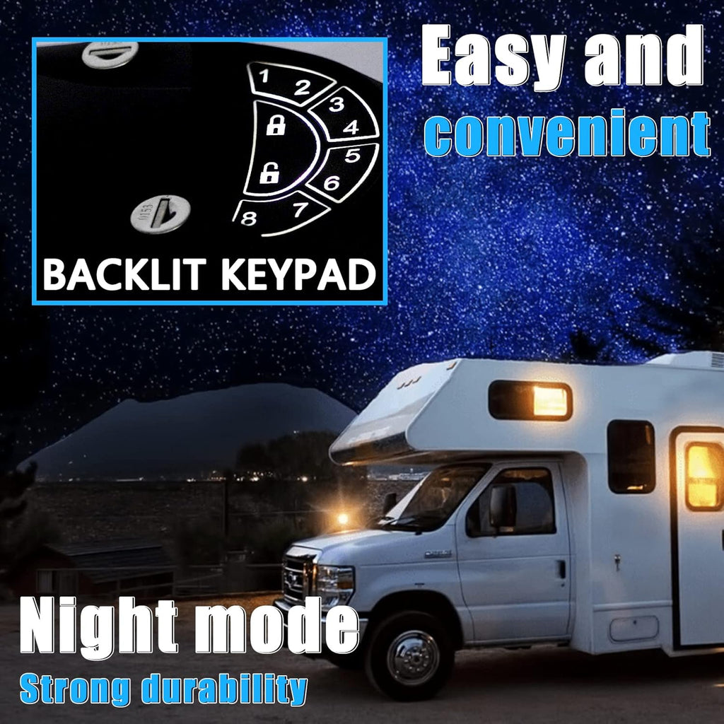 Keyless Entry Door Lock with 2 Fobs and Backlit Keypad D74015