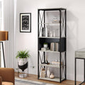 5 Tier Gray Bookshelf H484409
