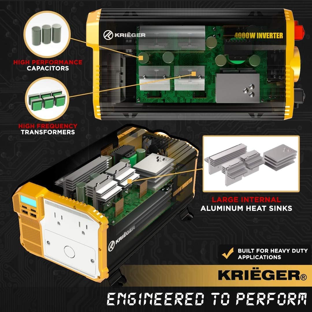 1500 Watts 12V to 110V Modified Sine Wave Power Inverter Z40448