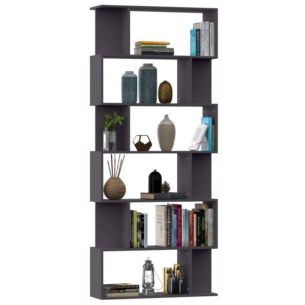 White Chipboard Book Cabinet Room Divider Z763307