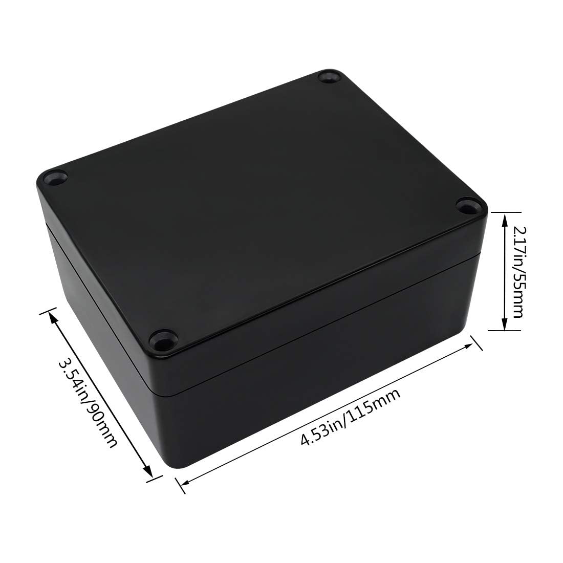 ABS Plastic Electrical Project Box Black 4.5 x 3.5 x 2.1 inch G918217