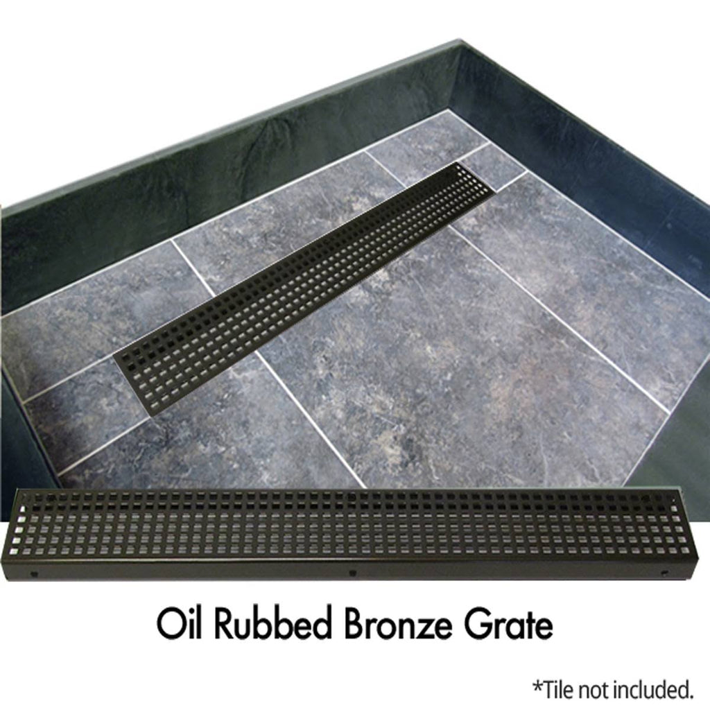 36x22 Neo-Angle Triple Threshold Shower Base with Drain Grate G4049