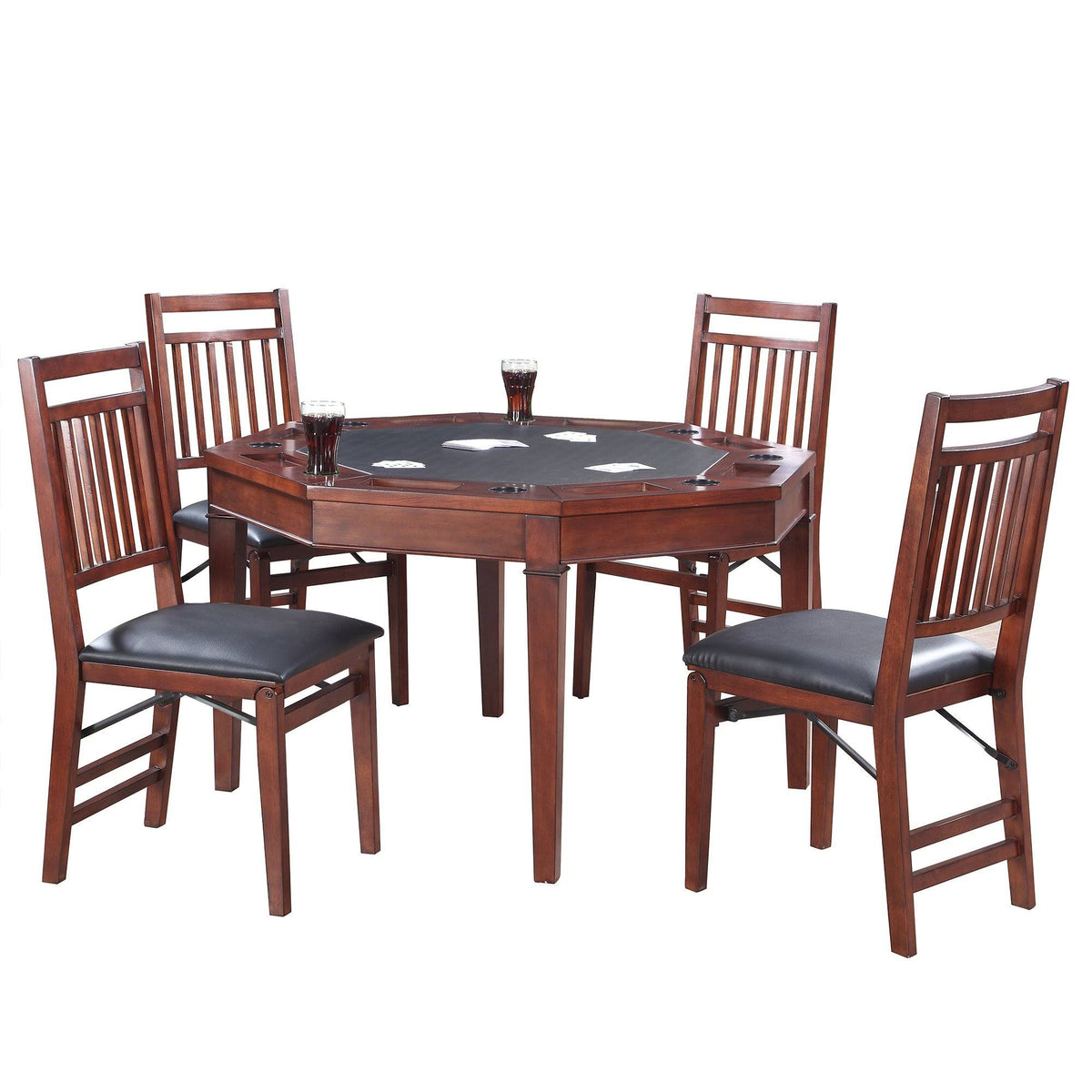 48 in. Folding Poker Table & Chairs Set X74801