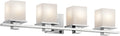 3 Light Chrome Vanity Light with Opal Glass L331872