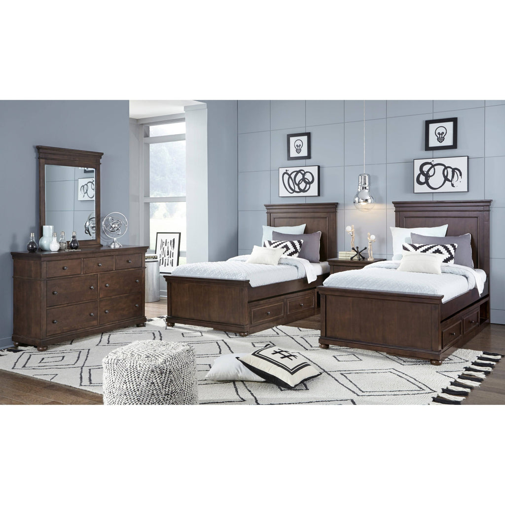 Full Panel Bed Warm Cherry N142