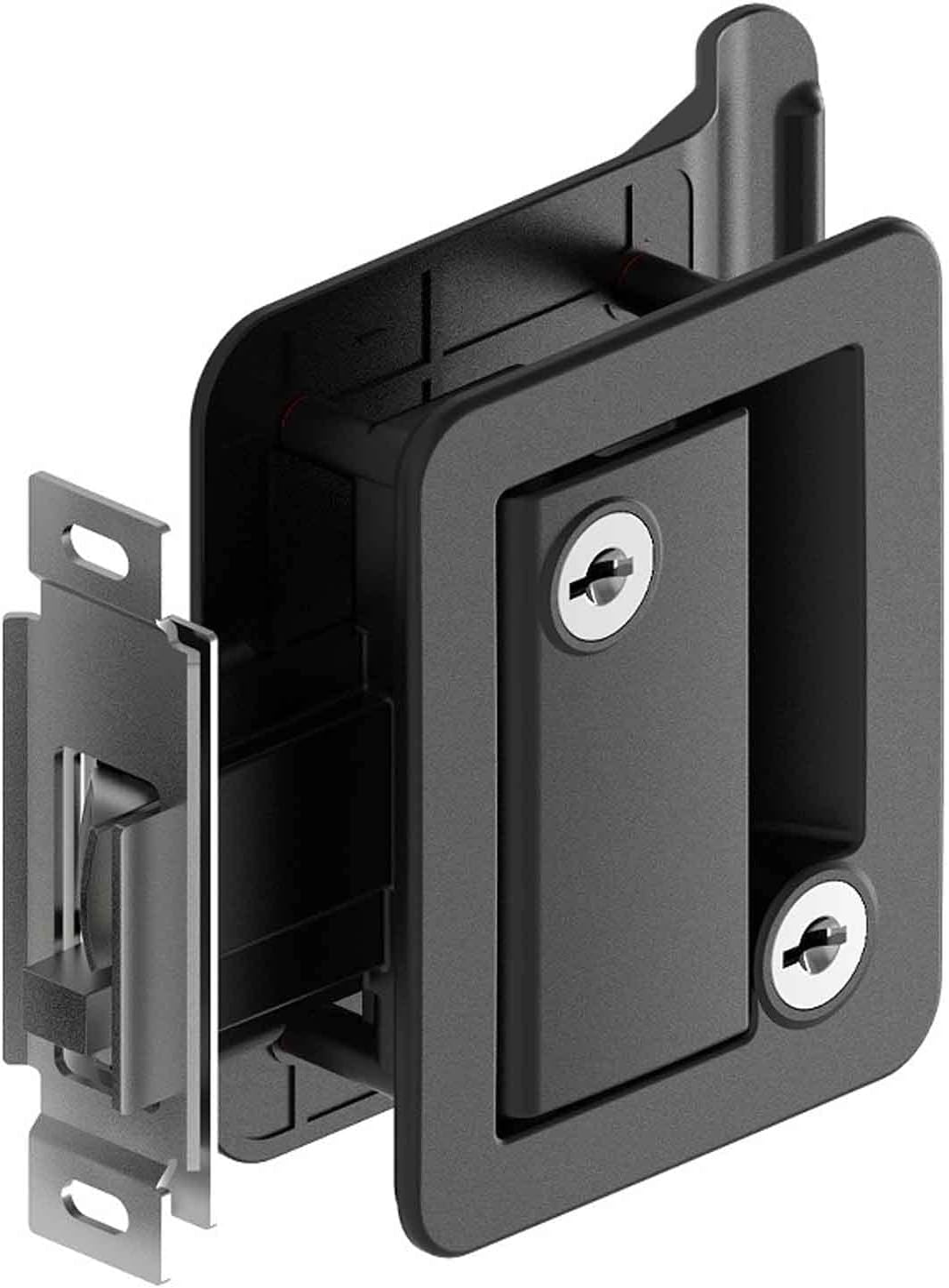 Black Zinc Alloy Door Lock Pack of 2 R3726