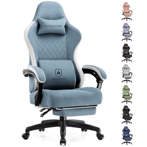 Black Ergonomic Gaming Chair with Footrest M475