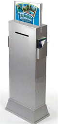 Steel Floor-Standing Ballot Box with Acrylic Sign Holder U663220