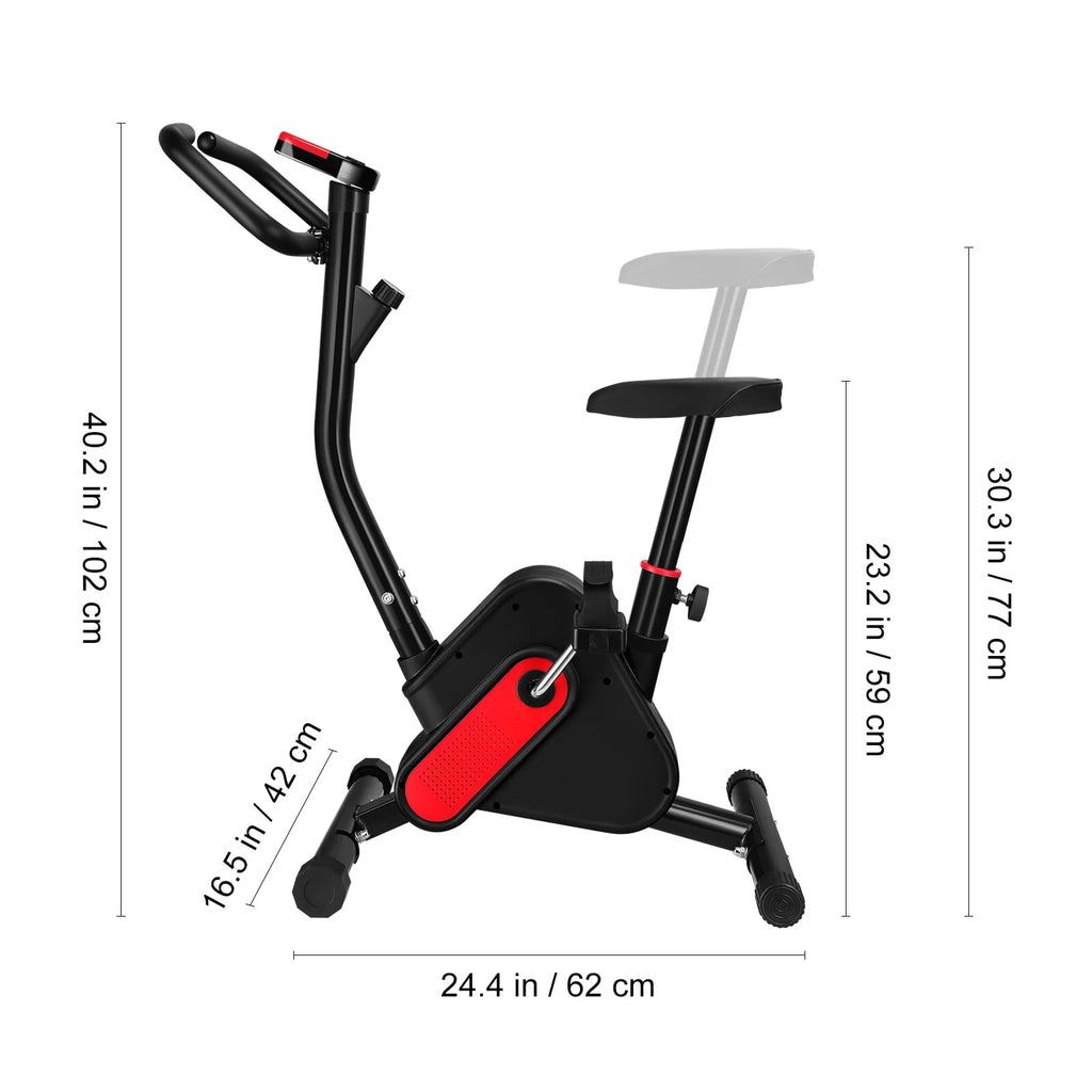 Stationary Indoor Cycling Bike with Seat Cushion and Digital Display F40277