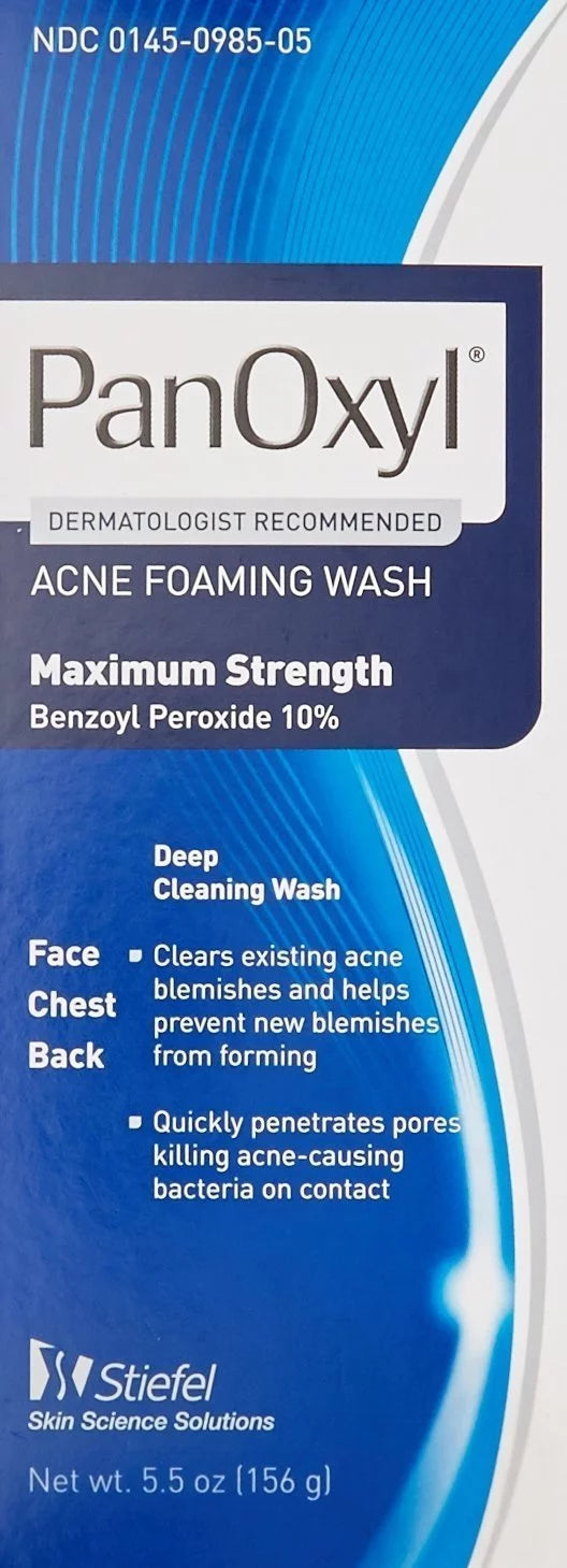 Benzoyl Peroxide Acne Foaming Face Wash 5.5oz 3-Pack K5885