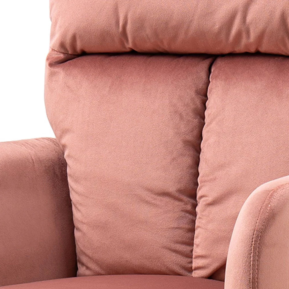 Pink Velvet High Back Swivel Accent Chair B543