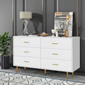 Wood 6 Drawer Dresser with Metal Handles M94382