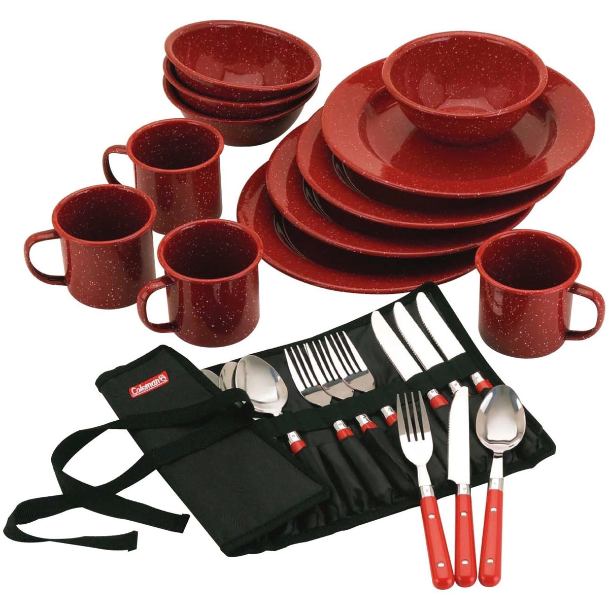 24-Piece Enamel Dinnerware Set J1093