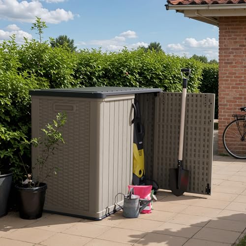 White 26 Cu Ft Lockable Outdoor Storage Cabinet L338