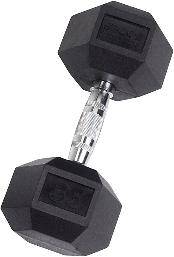 Rubber Coated Hex Dumbbells 35 lb W291821