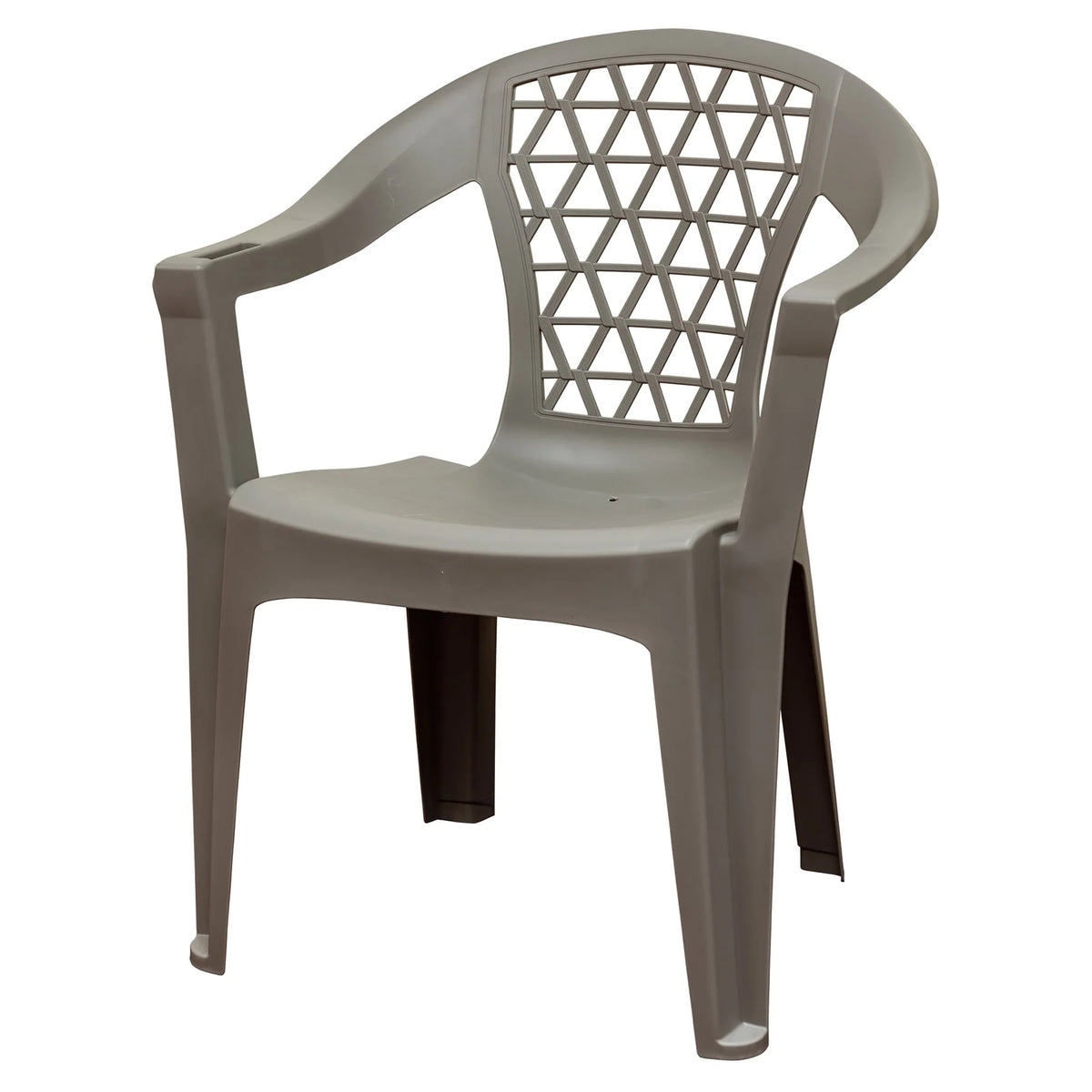 Gray Resin Stack Chair with Phone Holder F64274