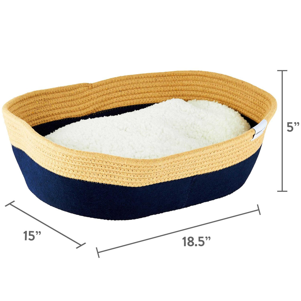 19 Oval Woven Felt Rope Cat Bed R1736