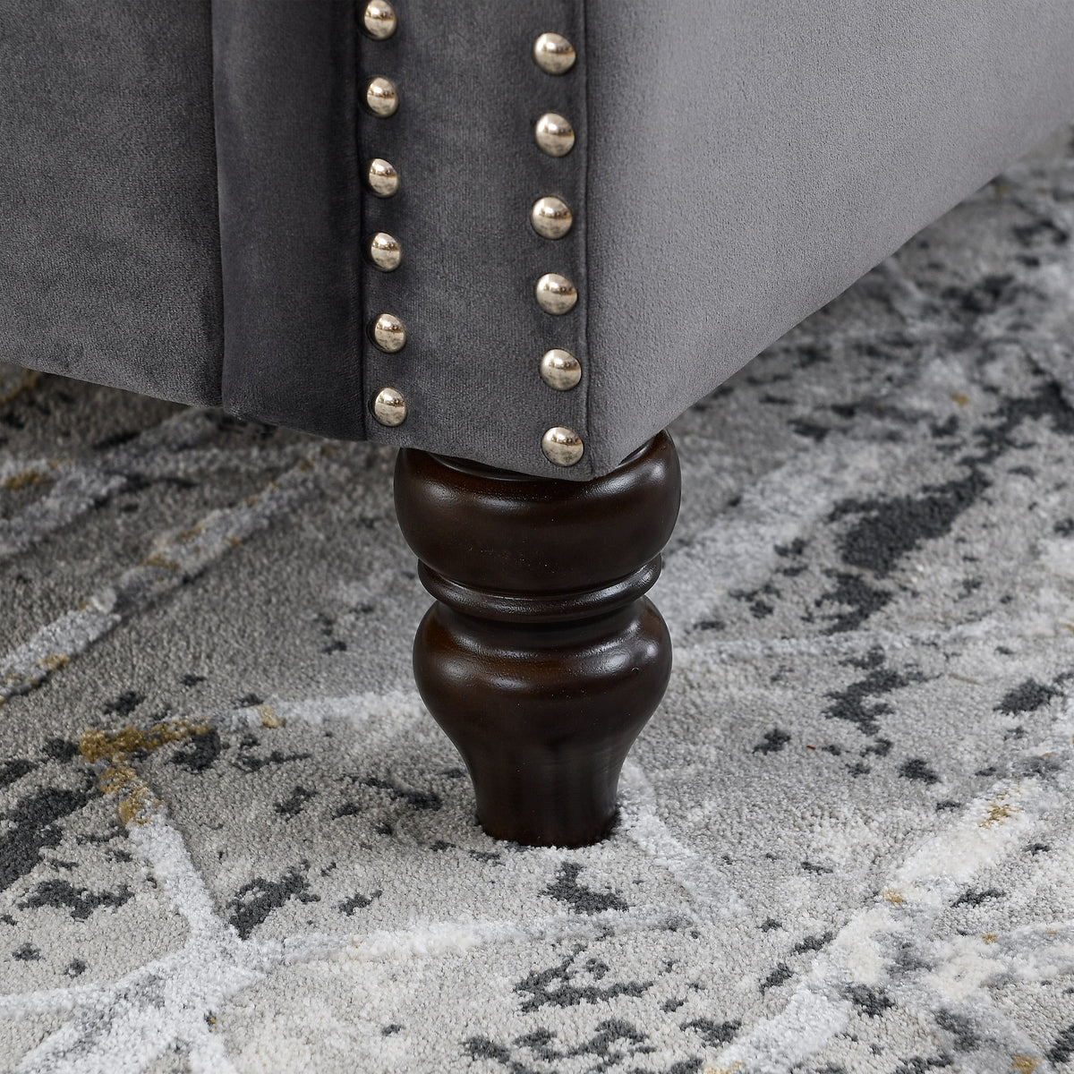 57" Velvet Tufted Loveseat Sofa L608