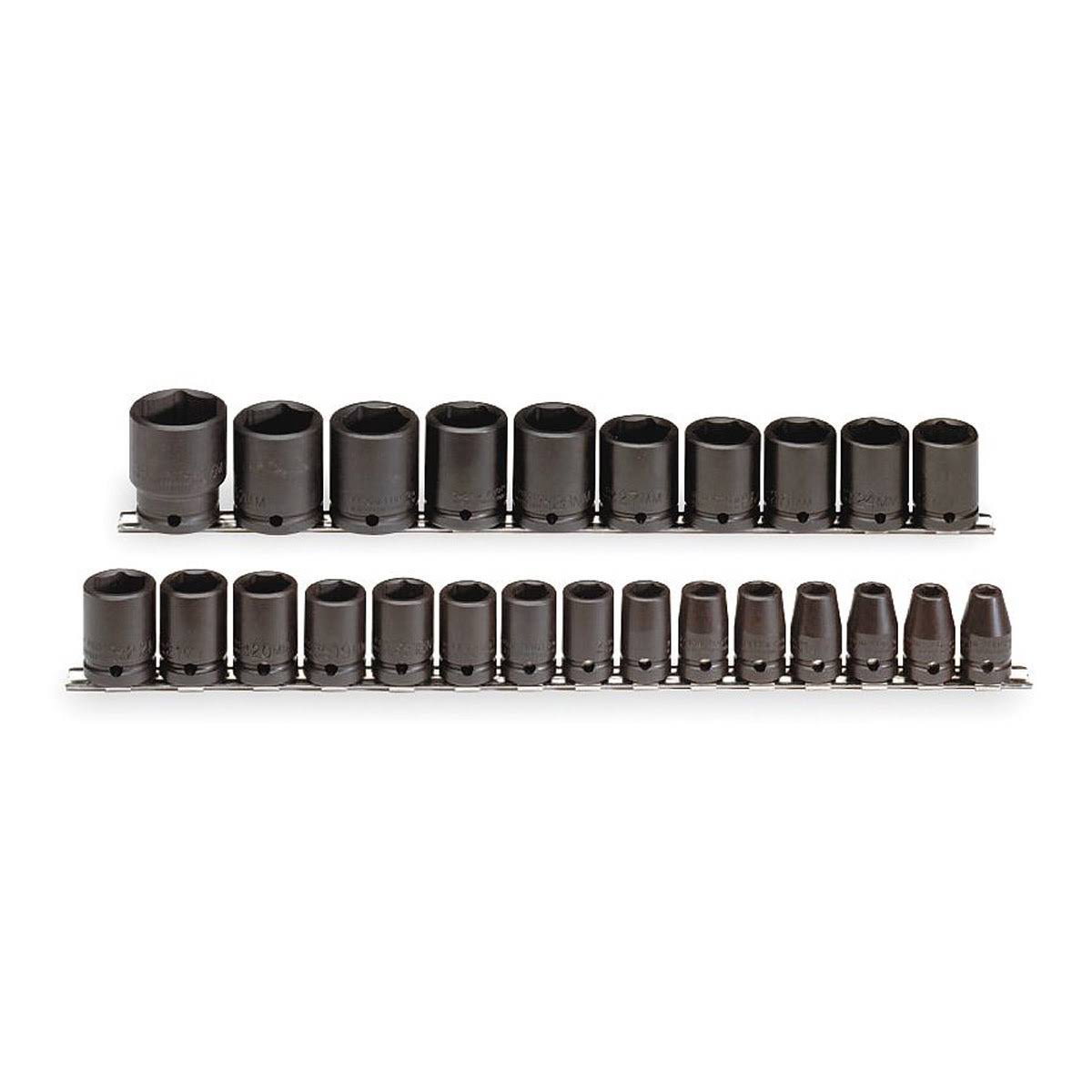 1/2" Drive 25 Piece Metric Impact Socket Set L947157