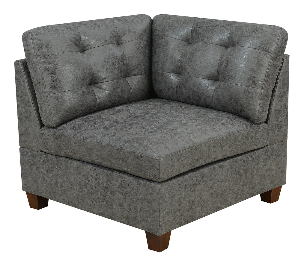 Antique Grey 6Pc Leatherette Modular Sofa Set A1506