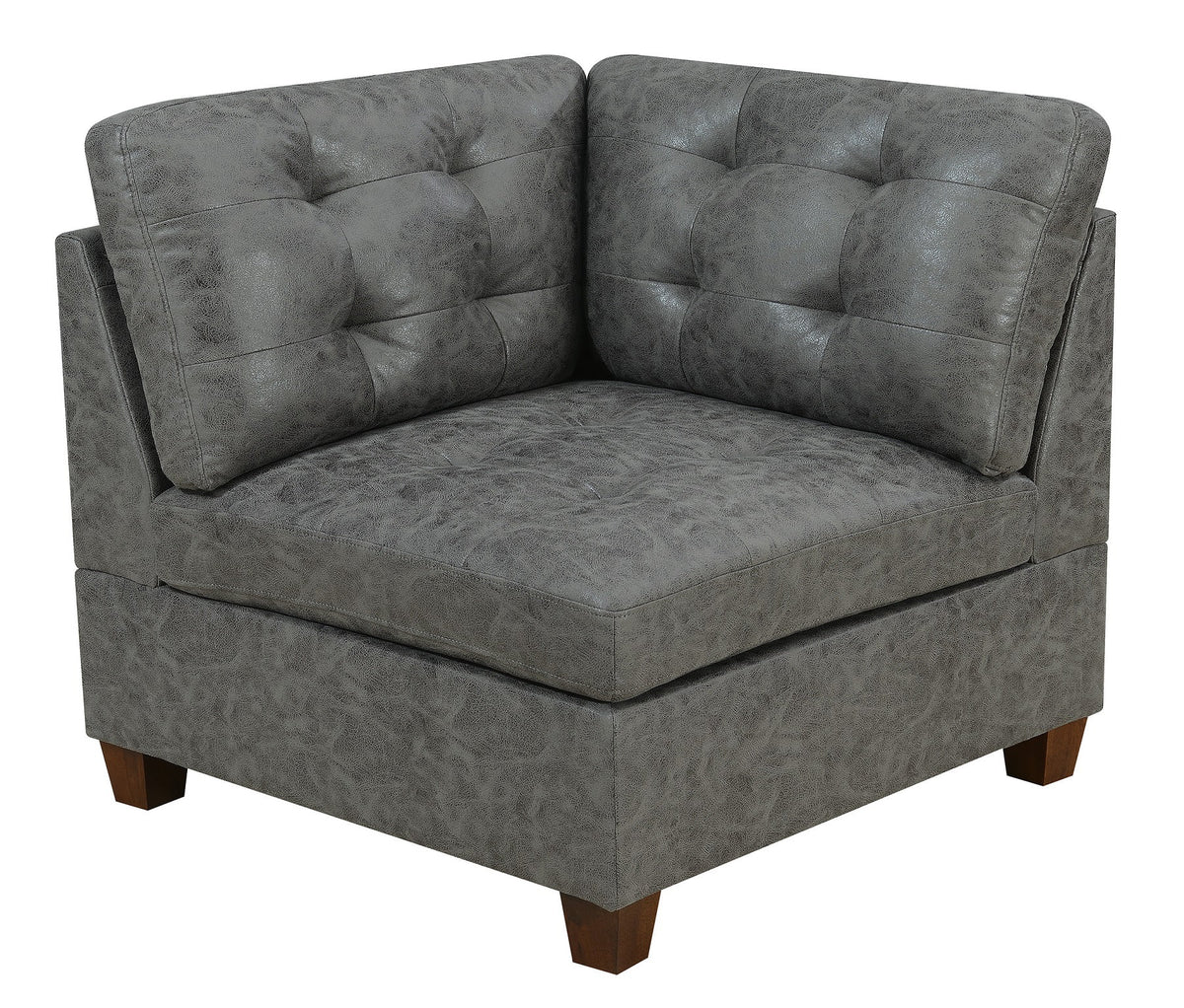 Antique Grey 6Pc Leatherette Modular Sofa Set A1506