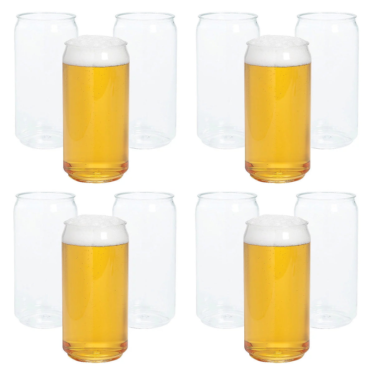 60 Pieces Can-Shaped Plastic Glasses I992