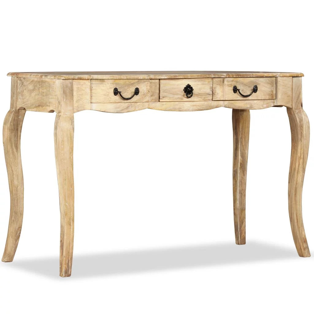 Console Table with 3 Storage Drawers Mango Wood A337632