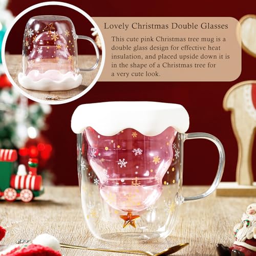Double Walled Glass Christmas Mug N102