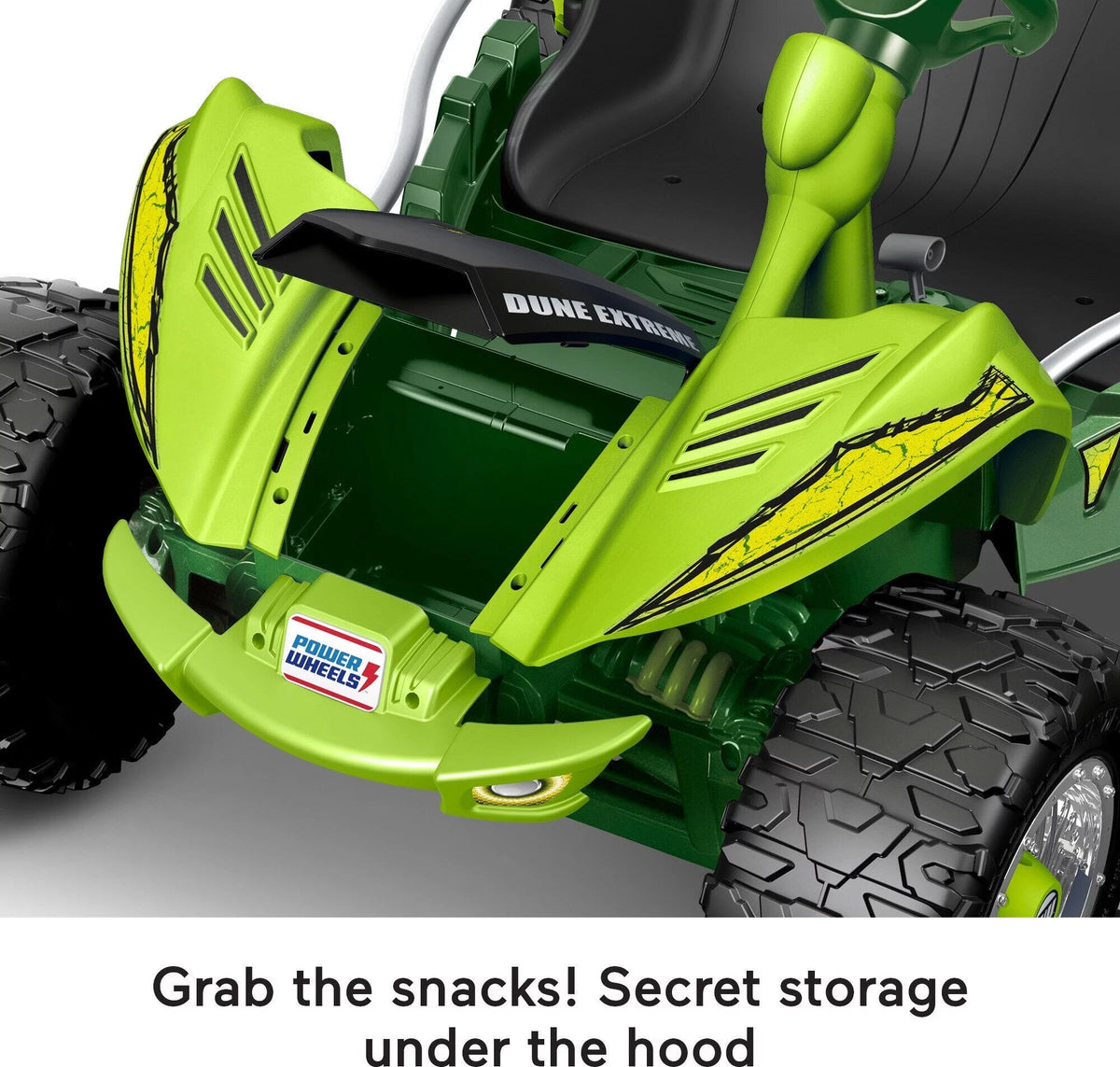 Green 12V Battery-Powered Ride-On Vehicle with Storage Area U957