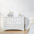 Rustic White 6 Drawer Engineered Wood Dresser K81303