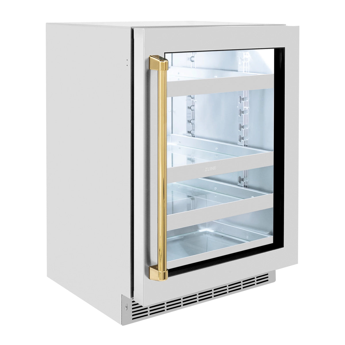 24 Can Beverage Fridge with Stainless Steel Glass Door L441