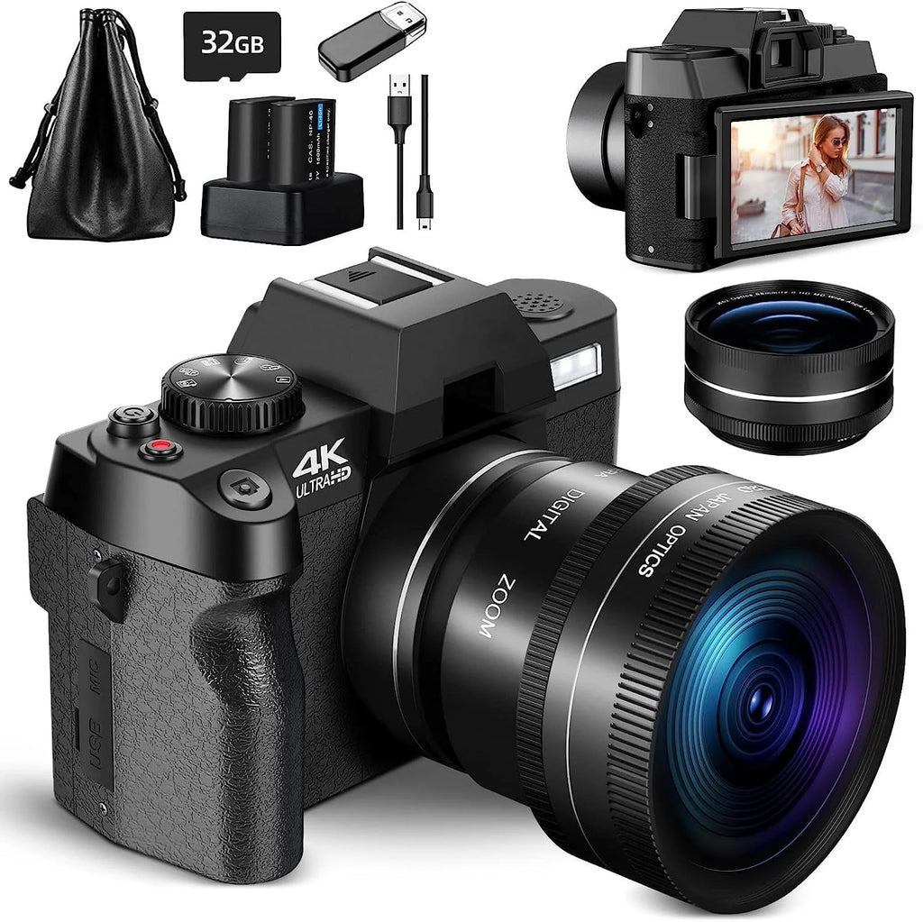 4K Ultra HD 48MP Digital Camera with Wide Angle Lens H426851